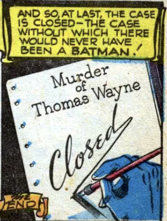 Batman closes the case, Batman #47, April 1948